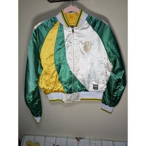 Boston Celtics hardwoord classics satin reversible jacket womens size large